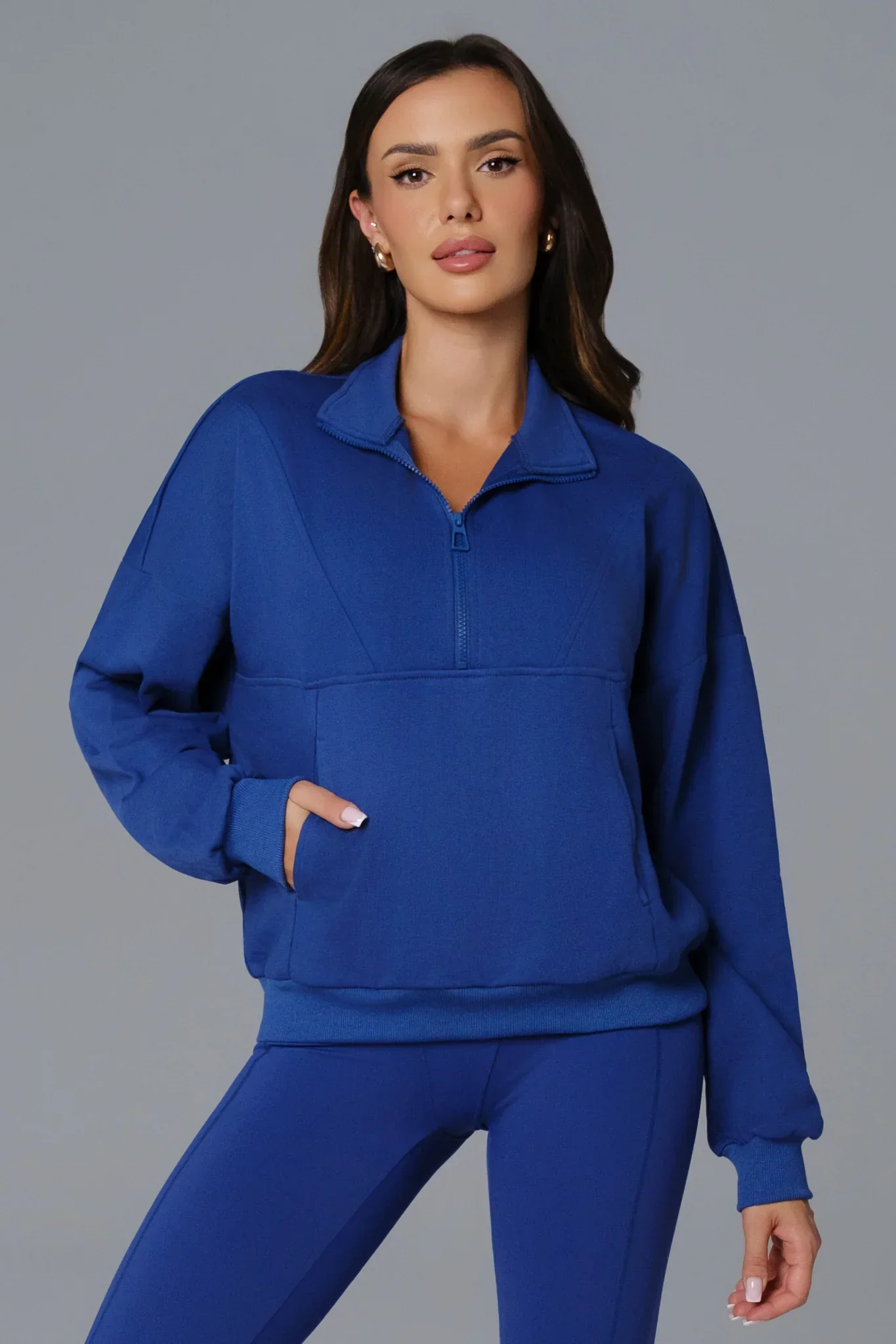 Dark Blue Jackets & Long Sleeve Tops